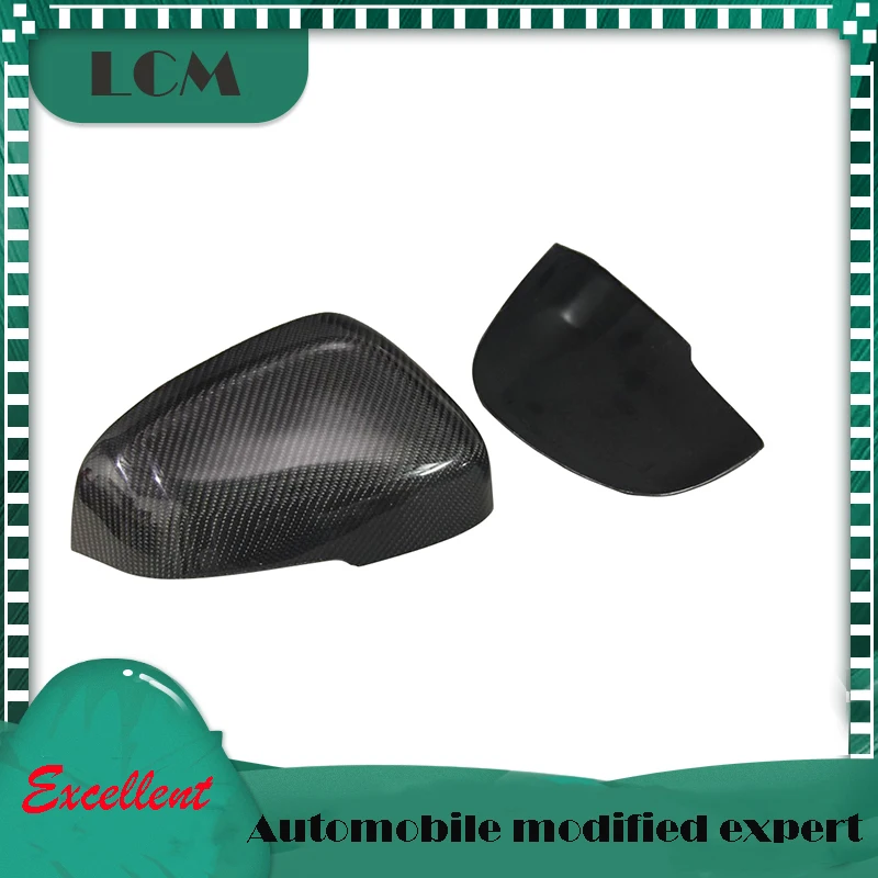 2011-2019 For-Volvo V40 V60 S60 Carbon Mirror Cover Add on or Replacement Style Carbon Fiber Rear View Mirror cover