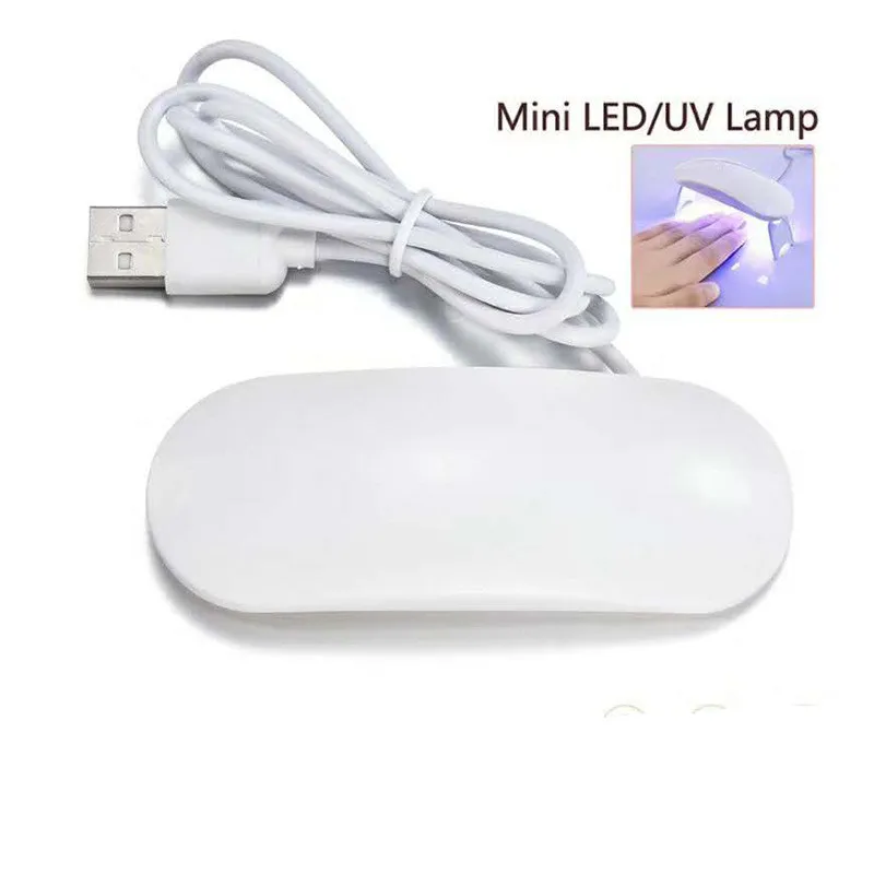 6 Вт белая УФ светодиодная лампа для сушки ногтей портативный микро USB кабель для домашнего использования для ногтей УФ-гель сушилка лака машина 3 светодиодный S лампа Инструмент для дизайна ногтей