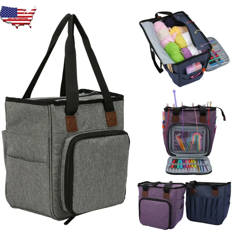 

2020 Newest Hot Knitting Storage Bag Wool Tote Crochet Hook Needles Accessories Organizer Holder