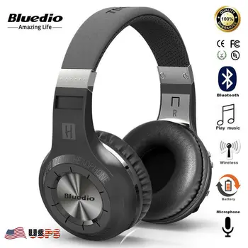 

Portable Wireless Headphones Bluetooth Stereo Headset Audio Adjustable Earphones Bluedio Turbine Hurricane Earphones With Mic