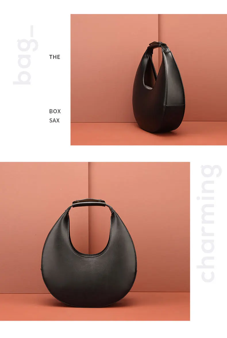 Модная ниша Подиум тренд луна сумка Личность дикая дуга сумка женская сумка на плечо высокое качество дизайнерская работа змеиная кожа