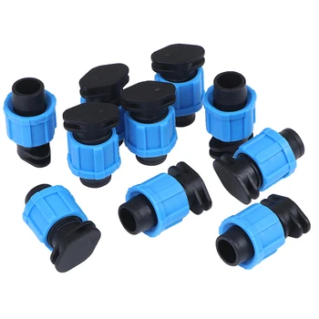 

10PCS/Lot 16mm Drip Irrigation Tape End Plug Pipe Fitting Connectors w Thread Lock for Garden Watering System Greenyhouse