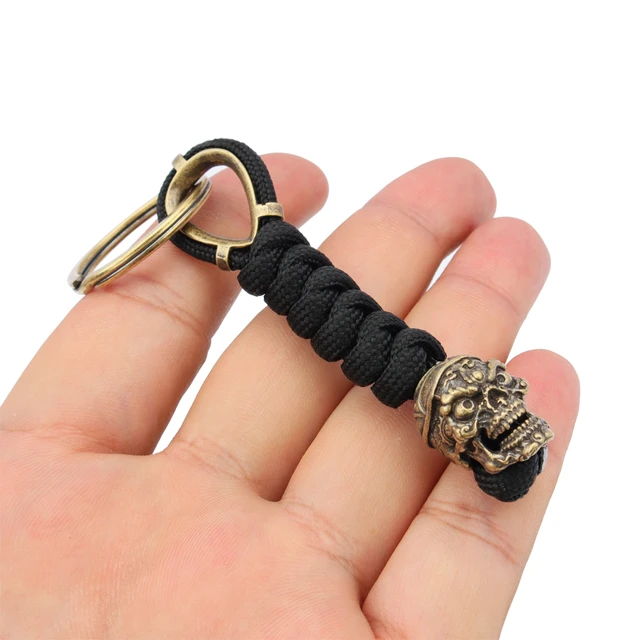 Brass Antique Viking Pirate Ox Horn Helmet Skull Head Knife Beads For  Paracord Bracelet DIY EDC Keychains Hand Chain Accessories
