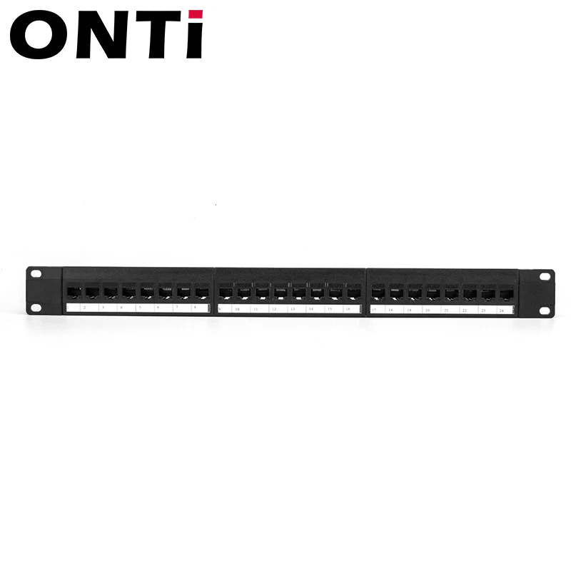ONTi 19in 1U стойка 24 порта прямой CAT6 патч панель RJ45 сетевой кабель адаптер