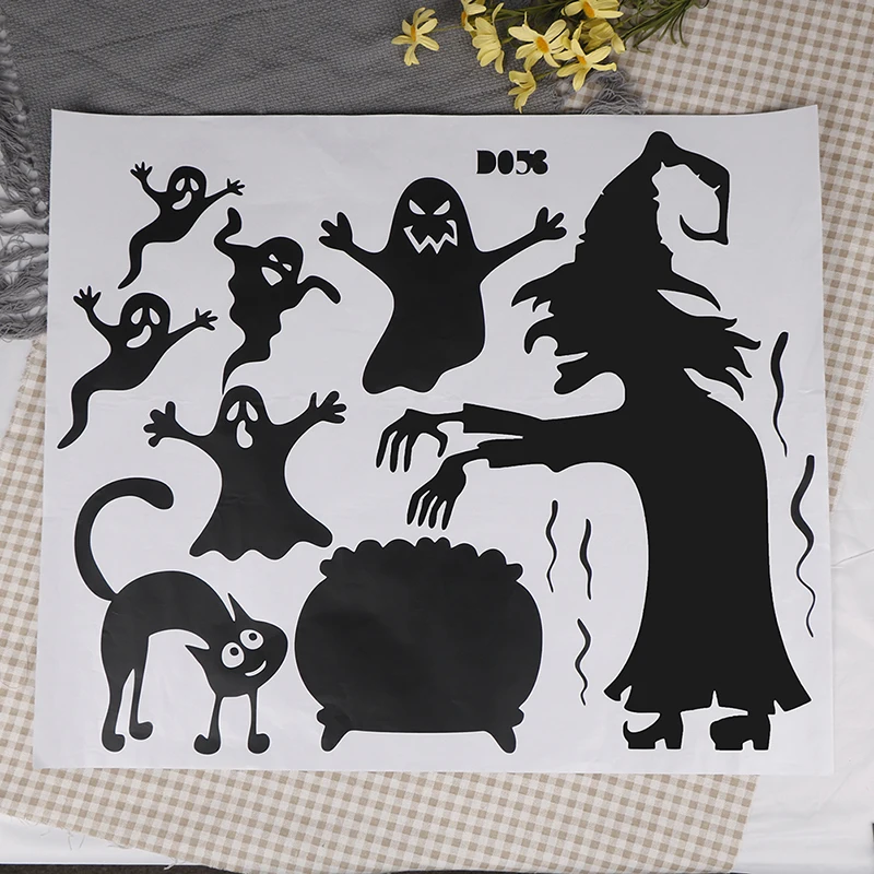Horrible Monsters Ghosts Wall Sticker Removable Halloween Window Decorations Stickers For Rooms Scary Funny Wall Decals