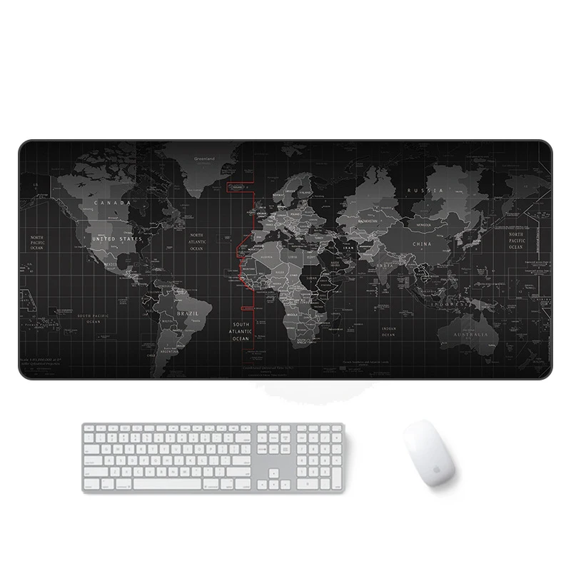 Старая карта мира большой игровой Мышь Pad Lockedge коврик клавиатура стол настольный