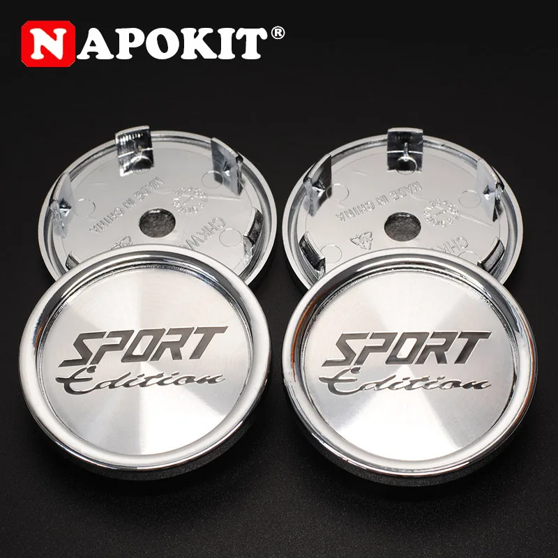

4pcs/lot 65mm Exclusive SPORT Edition Logo Car Wheel Center Caps Hub Cover Badge SPORTS Rim Hub Cap Emblem Car Styling