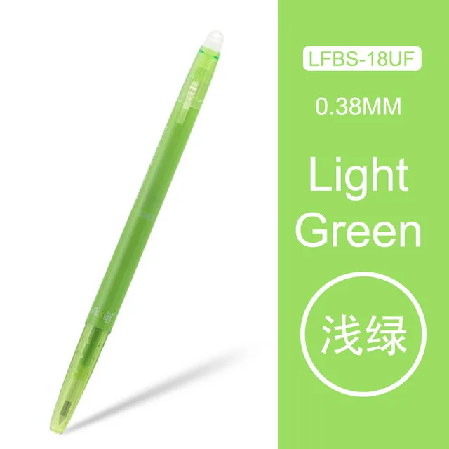 Pilot Frixion шариковая тонкая гелевая ручка 0,38 мм 6 шт./лот 20 цветов доступны черный/синий/красный/зеленый/фиолетовый/принадлежности для письма LFBS-18UF - Цвет: Light Green
