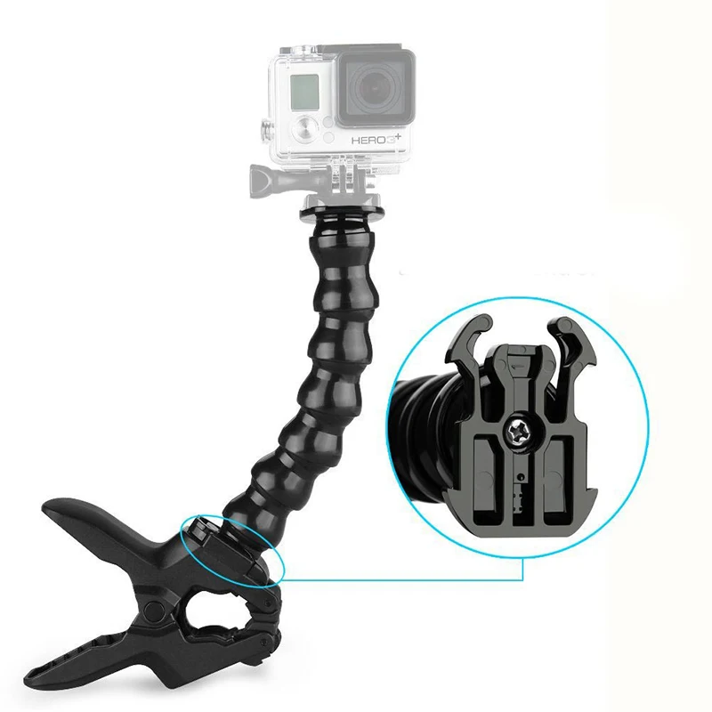 100 шт регулируемый держатель Монтажная Шея для Gopro зажим Гибкая мягкая труба для Gopro Hero Спортивная камера