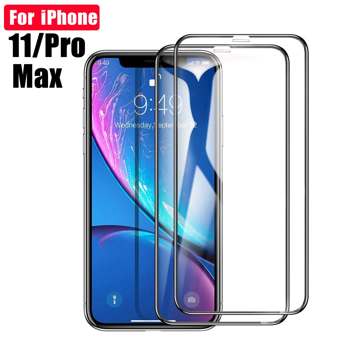 

For iPhone 11 Pro MAX Glass Tempered Glass on iPhone XR X XS Max Screen Protector Protective Glass for iPhone 11 pro 6 7 8 Plus