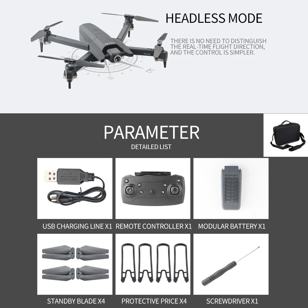 Дрон X4 двойная камера 16MP пикселей WiFi видео в реальном времени FPV новые дроны оптический поток для поддержания высоты Квадрокоптер - Цвет: 1080 has storage bag