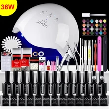 6 бутылок светящийся гель для ногтей маникюрный и педикюрный набор гели для ногтей для домашнего использования или красоты Solon