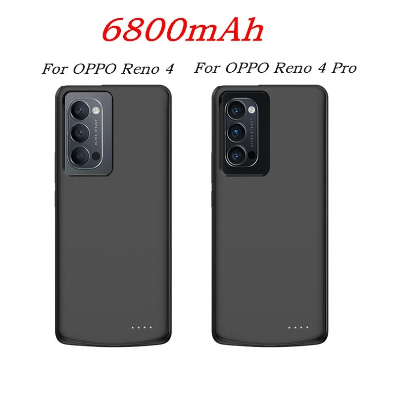 

6800MAH Silm Silicone Shockproof battery charger case For OPPO Reno 4 Pro Extenal Power Bank For OPPO Reno 3 Pro PowerBank