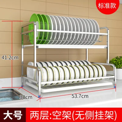 2 слоя 304 Нержавеющая сталь кухонная сушилка для посуды миски сливной полка для пластикового стеллажа кухонные инструменты тяжелый подшипник - Цвет: style 3