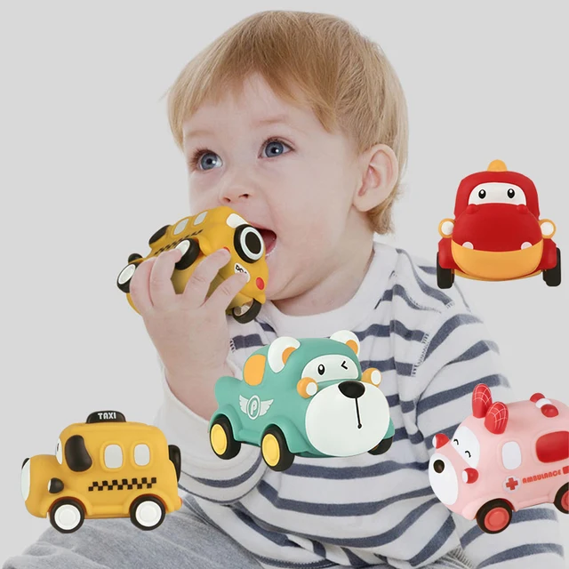 Car Toys For Baby Boys 1 Year Old Soft Toy Cars For Toddlers 13 24 Months Kids Early Learning Educational Children Birthday Gift 2