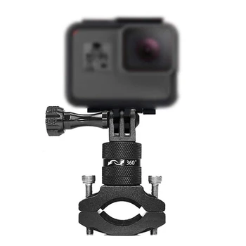

Aluminium Bike Handlebar Mount for GoPro 360 Degree Rotary Bicycle Rack Mount Holder for GoPro Garmin Xiaomi Action Cam Mountain