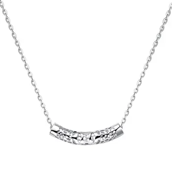 

Women Fashion Curved Tube Pendant Rhinestone Statement Necklace Jewelry Curved Bar Pendant Chain Necklaces