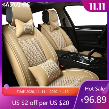 

KADULEE ice silk car seat cover set for fiat albea toyota vitz volvo xc90 peugeot 406 nissan patrol auto accessories car-styling