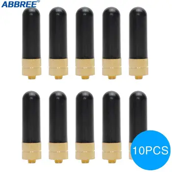 

10PCS ABBREE AR805S SMA-F Female Mini Dual Band Antenna VHF/UHF for Baofeng UV-5R UV-82 888S UV-XR UV-S9 UV-9R Plus Walkie