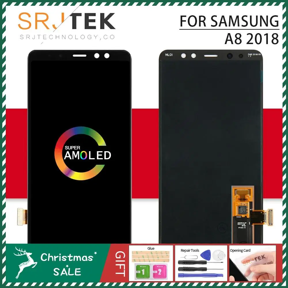 AMOLED Srjtek для samsung Galaxy A8 A530 дисплей сенсорный экран дигитайзер панель сборка для samsung A8 Plus A730 ЖК
