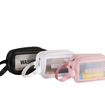 

Transparent PVC Bags Travel Organizer Clear Makeup Bag Zipper Cosmetic Bag Beauty Case Toiletry Make Up Pouch Wash Bags