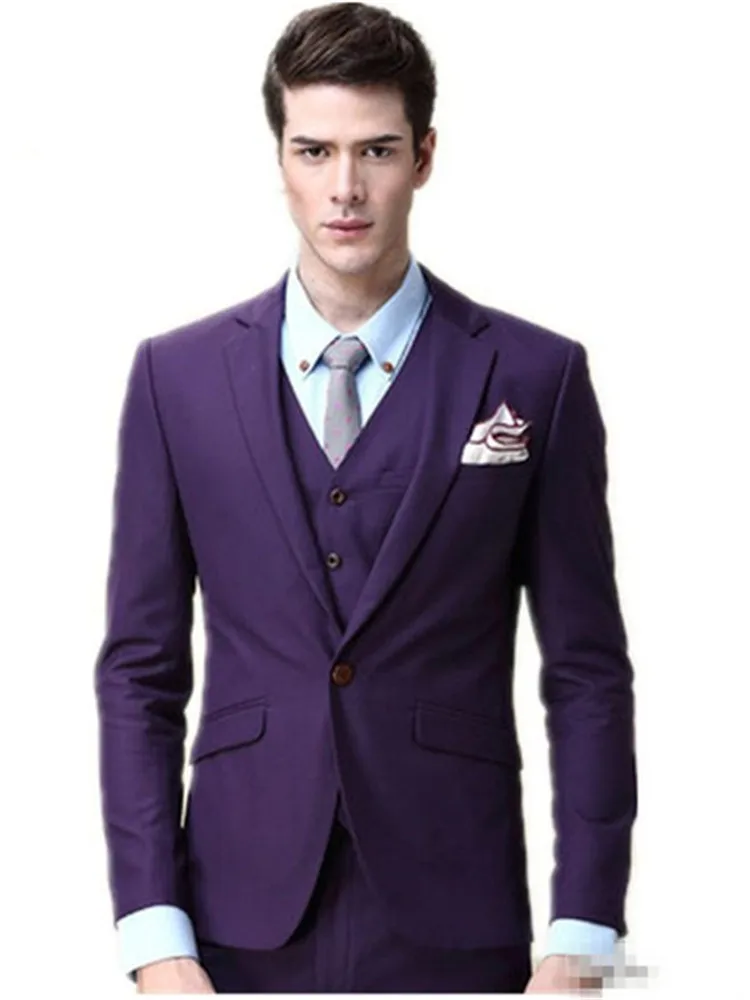 Классический мужской костюм смокинг Noivo Terno Slim Fit Easculino вечерние костюмы для мужчин фиолетовые смокинги жениха одна кнопка Лучший человек мы