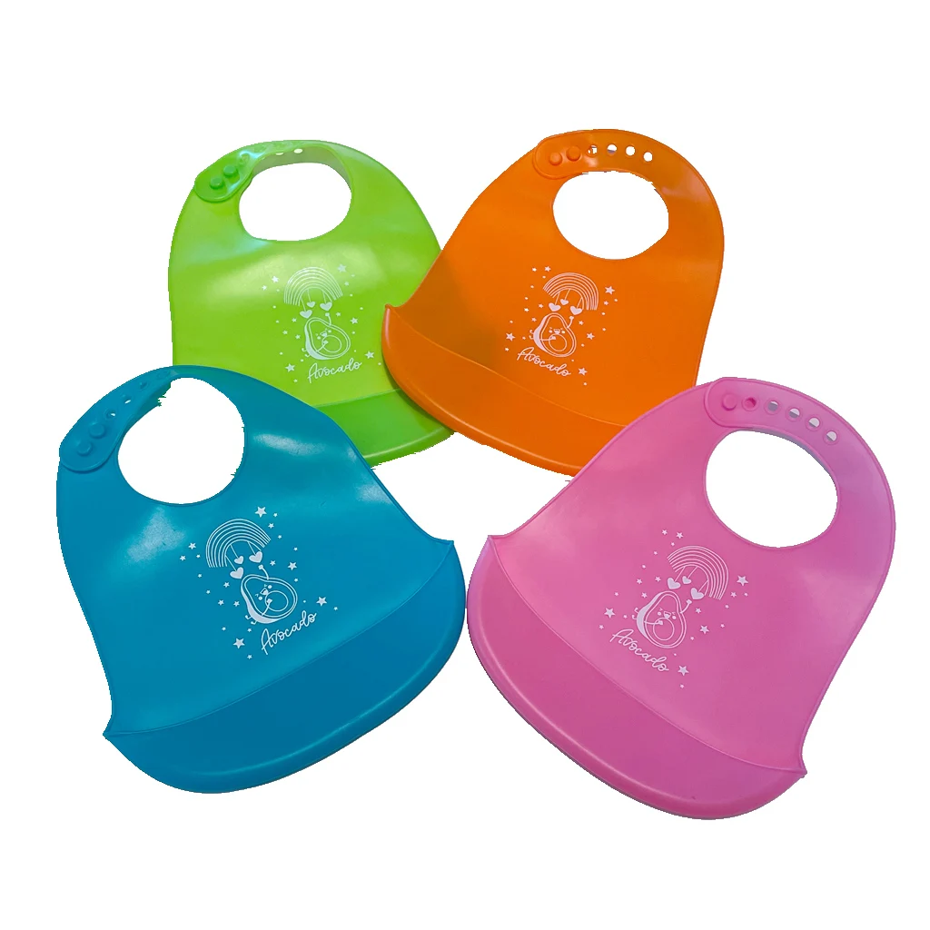 

4 шт. Модные Силиконовые Детские Водонепроницаемые нагрудники для новорожденных нагрудники для кормления малышей мальчиков и девочек регулируемые разные стили нагрудников