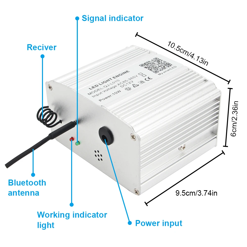 Fber оптические огни CREE чип 10 Вт RGBW мерцание Bluetooth приложение управление звездное небо потолочные светильники управление музыкой 250 шт. 0,75 мм 3 м кабель