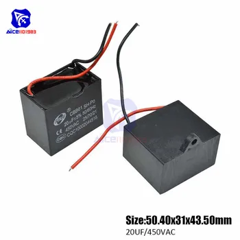 

diymore CBB61 AC 450V 20μF±5% Capacitance 50/60Hz 2 Wires Running Capacitor for Air Conditioner Fan Motor