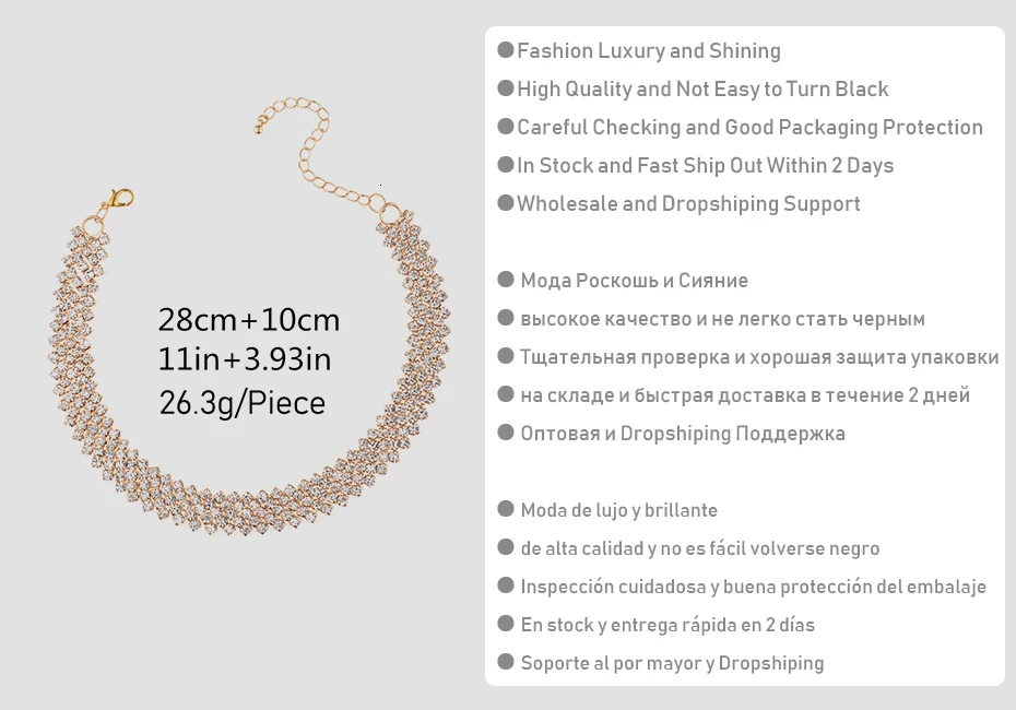 SHIXIN Модные Роскошные Очаровательные блестящие ожерелье-чокер со стразами ожерелье для женщин элегантные женские ювелирные изделия колье женские подарки