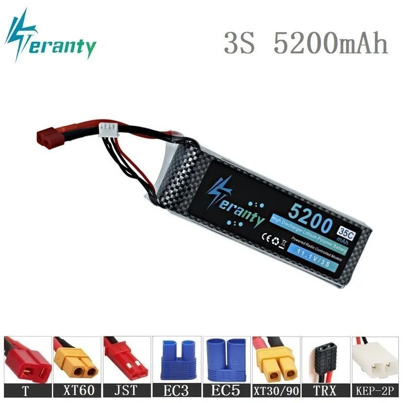 

100% Capacity 3S 11.1v 5200mAh 35C LiPo Battery For RC Drone RC Cars RC Robots RC Boats toy 11.1v Rechargeable Lipo Battery 1pcs