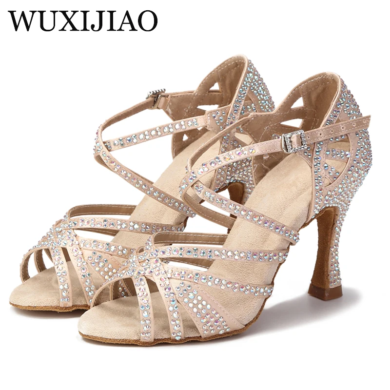 Latin dance shoes ladies Cuban high heels 9 cm salsa dance shoes