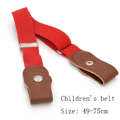 Buckle-Free Belt For Jean Pants,Dresses,No Buckle Stretch Elastic Waist Belt For Women/Men,No Bulge,No Hassle Waist Belt Children red