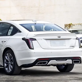 

Use For Cadillac XTS Spoiler ABS Plastic Carbon Fiber Look Rear Trunk Wing Car Body Kit Accessories