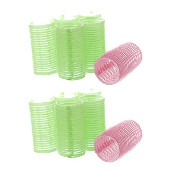

12X Big Self Grip Hair Rollers Cling DIY Hair Curlers 3.6cm & 4Cm