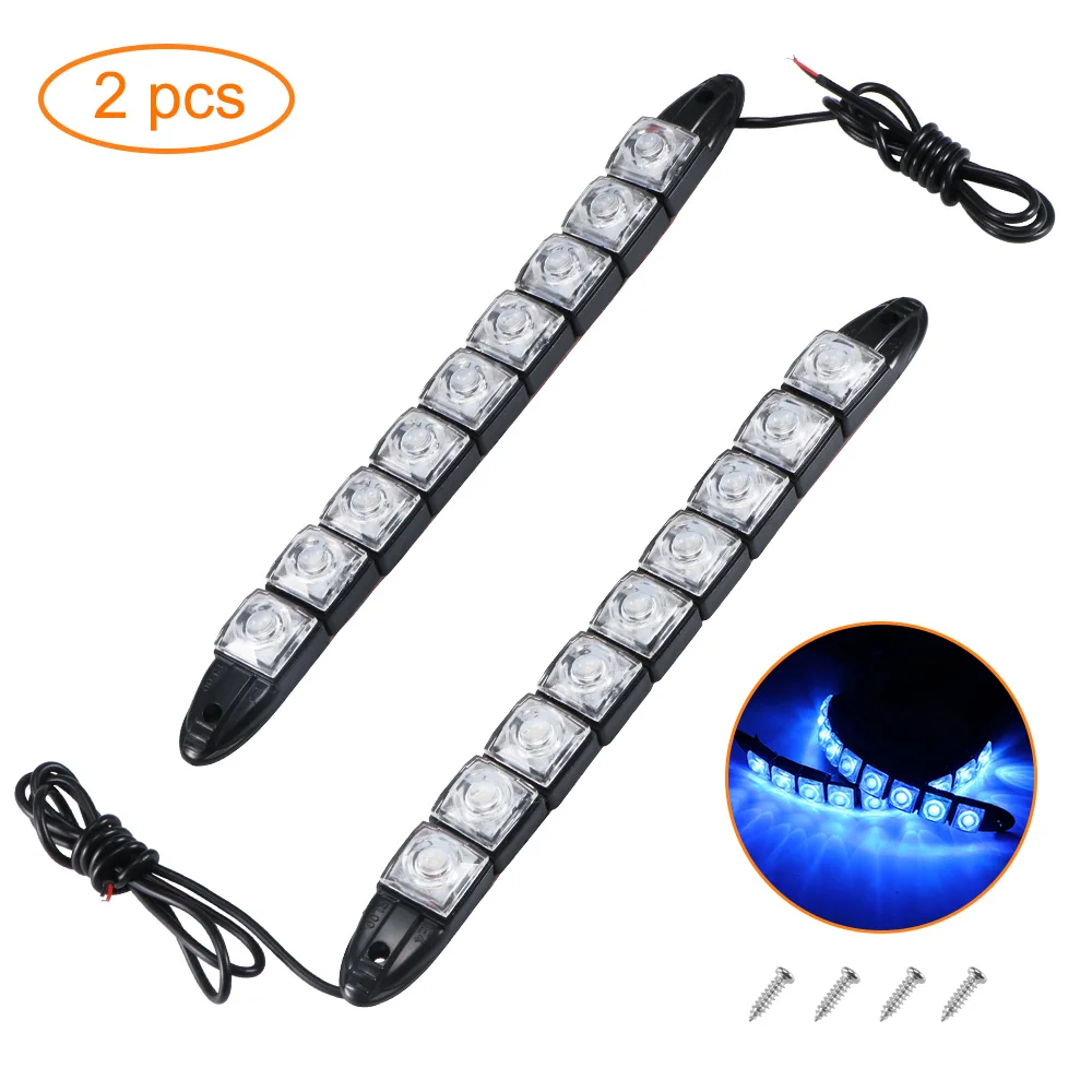

2Pcs/Set 12V LED Signal Navigation Light Strip Waterproof Port Starboard Marine Boat Car Auto Signal Navigation Light Strip New