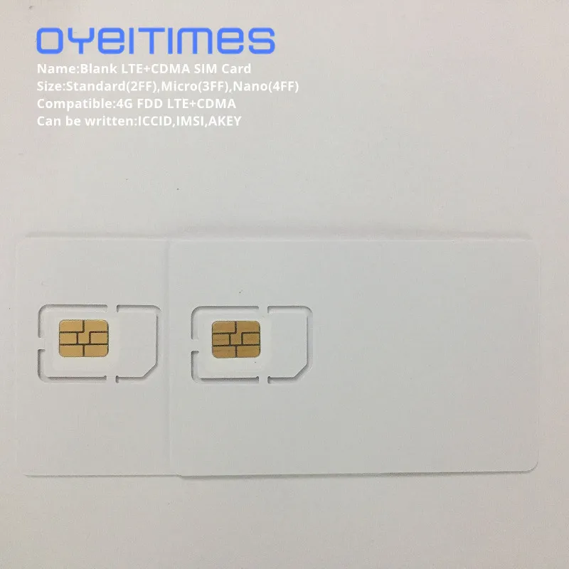 OYEITIMES пустая LTE + CDMA сим-карта s 4G FDD программируемая Mini Micro и Nano