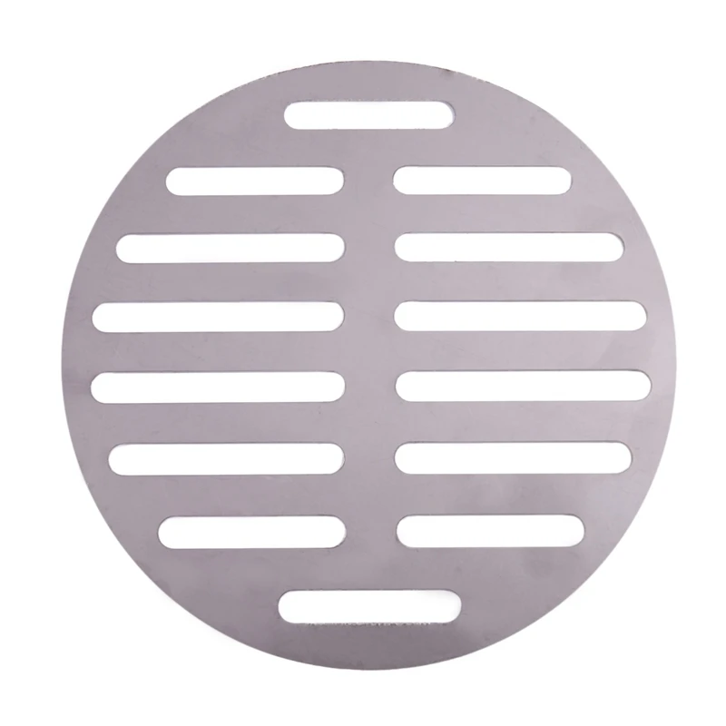

6" Dia 14 Holes Round Stainless Steel Floor Drain Cover Silver Tone