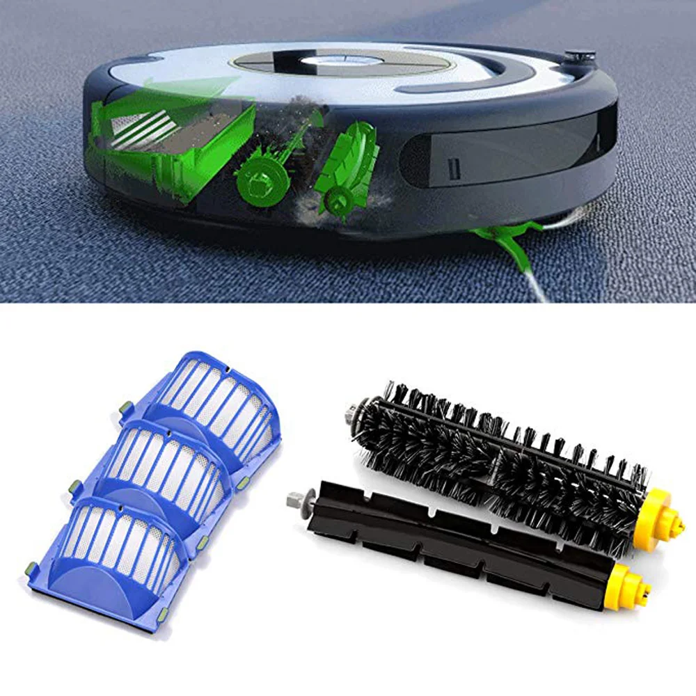 

Rubber Brush Filters For IRobot Roomba 600 620 630 650 660 Side Brushes Motor