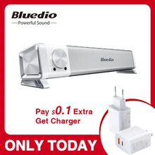 Coluna de energia usb do orador do computador do orador com fio de bluedio ls soundbar com microfone para o pc, telefone, jogo, orador de bluetooth do filme