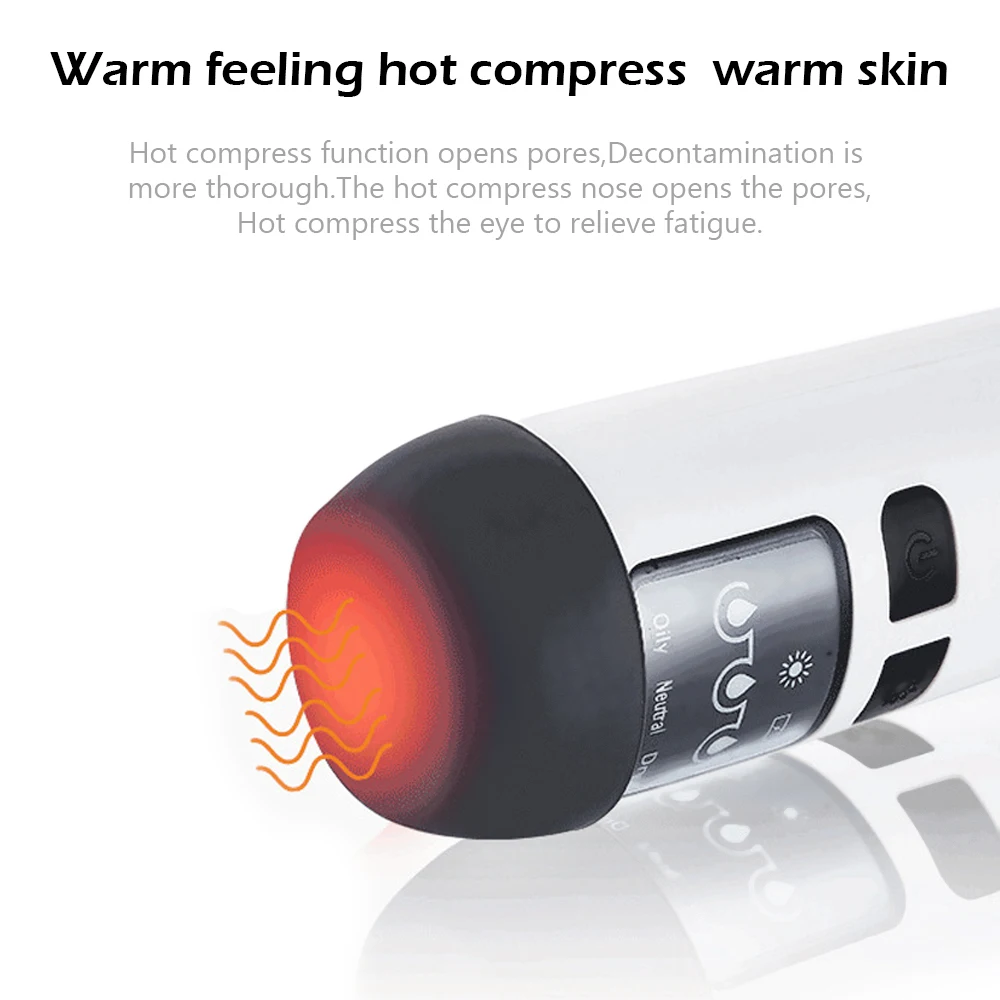 Blackhead Remover Pore Vacuum Cleaner Electric Heating Face Massage Acne Black Dots Black Head Extractor Skin Care Tool