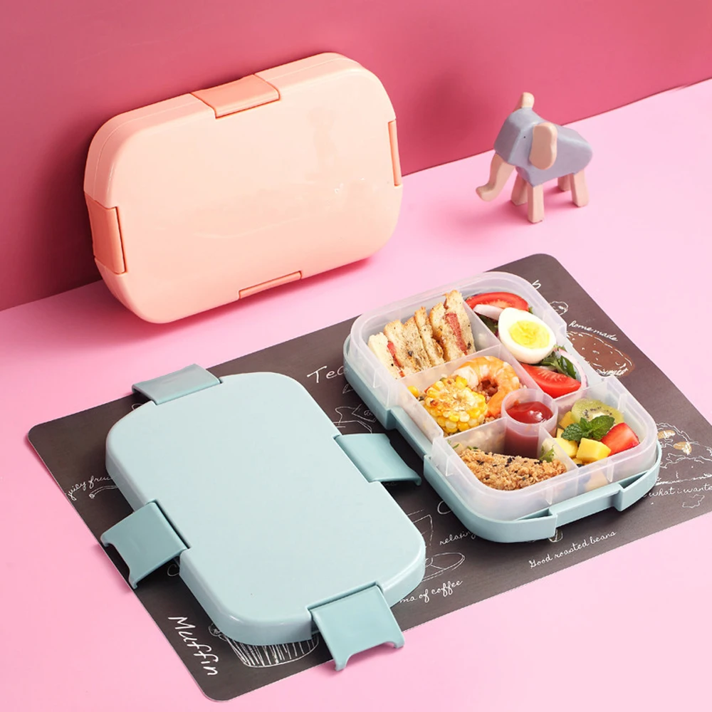 Коробка для завтрака 920 мл 6 сеток Bento коробки микроволновая посуда хранение