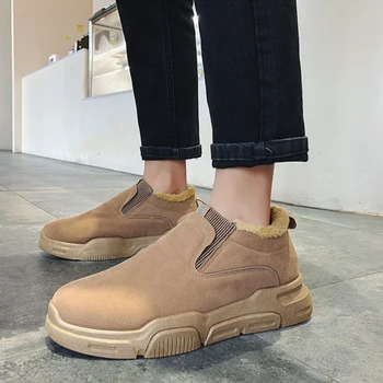 

Winter Casual Cotton Shoes Men Fashion Low State Snow Keep Warm Outdoor Leisure snow boots High Quality Popular Sneakers 2019
