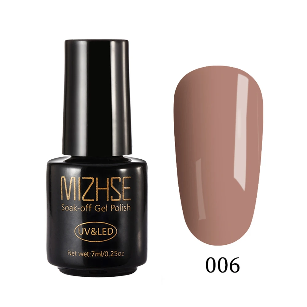 MIZHSE Гель-лак для ногтей 7 мл UV Vernis Полупостоянный праймер верхнее покрытие для маникюра xx цветов гелевое покрытие для ногтей гель-арт - Цвет: MTN006