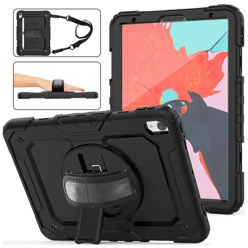 Для iPad Pro 11 чехол 360 Вращающийся ремешок+ пенал для iPad Pro 11 дюймов A80 полный корпус Гибридный Броня Чехол+ пленка