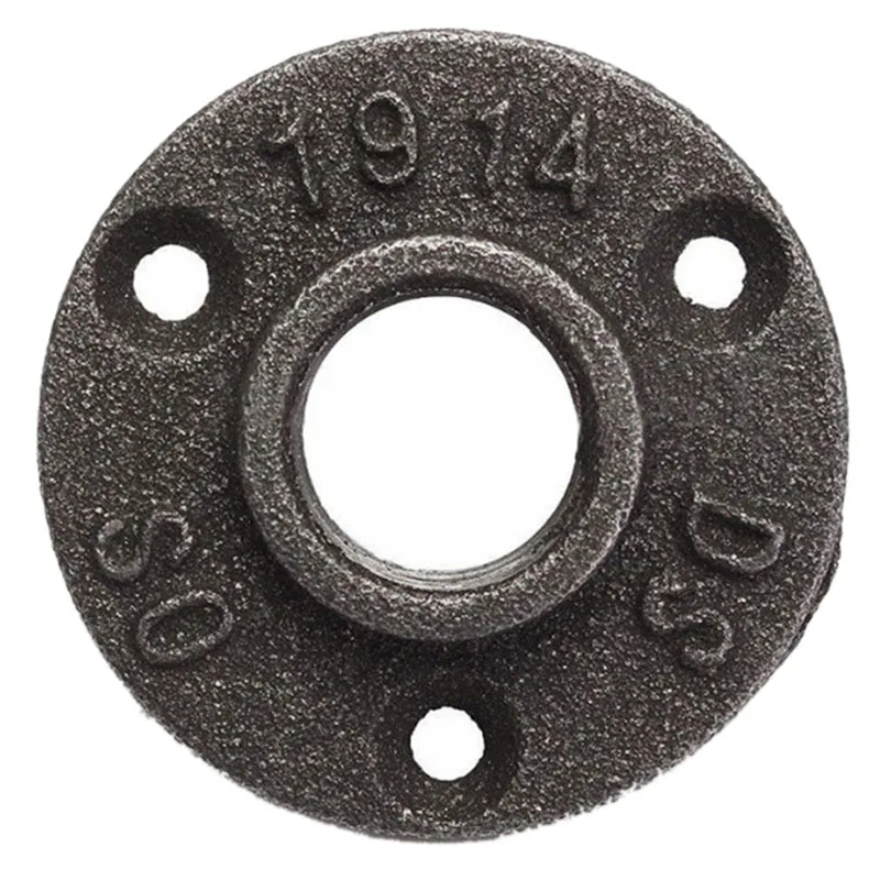 

TOP!-10Pcs/Lot Dn15 Bsp Thread Malleable Iron Pipe Fittings Wall Mount Floor Antique Retro Style Flange Hardware Tool Iron Cas