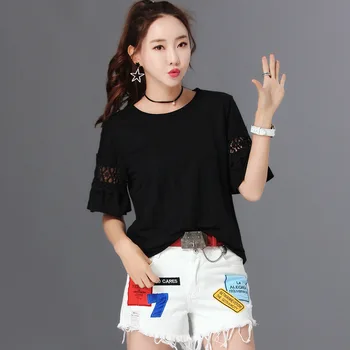 

Summer Women Female T Shirt Printing Gray Letter BE FRI ST END T Shirts Short