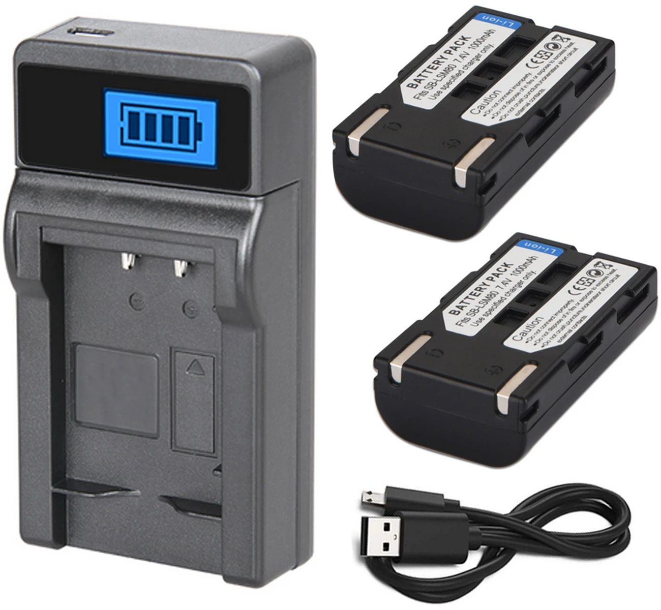 Battery+ Charger for Samsung SC-D263, SC-D351, SC-D352, SC-D353, SC-D354, SC-D354M, SC-D355, SCD355 Digital Video Camcorder - Цвет: 2Battery and Charger