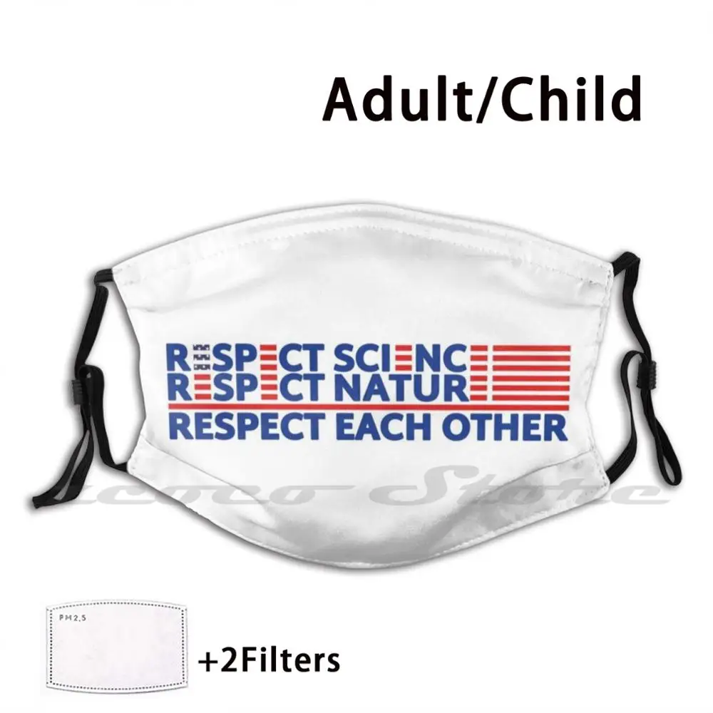 

Biden 2020 связи науки уважением относится к природе уважаем каждого Другое бампер наклейка "маска" взрослого ребенка моющиеся Pm2.5 фильтр логотип