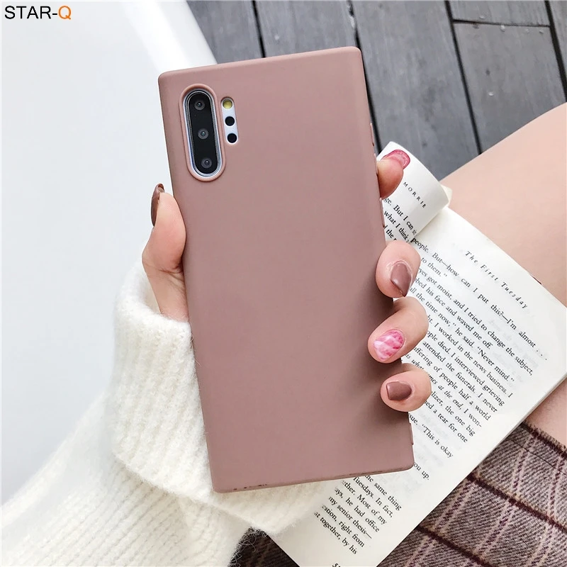 Candy Color Matte Silicone Phone Case For Samsung Galaxy Note 20 Ultra Note 10 Plus Lite 9 8 S10 Ultra-thin Tpu Back Cover cute phone cases for samsung  Cases For Samsung